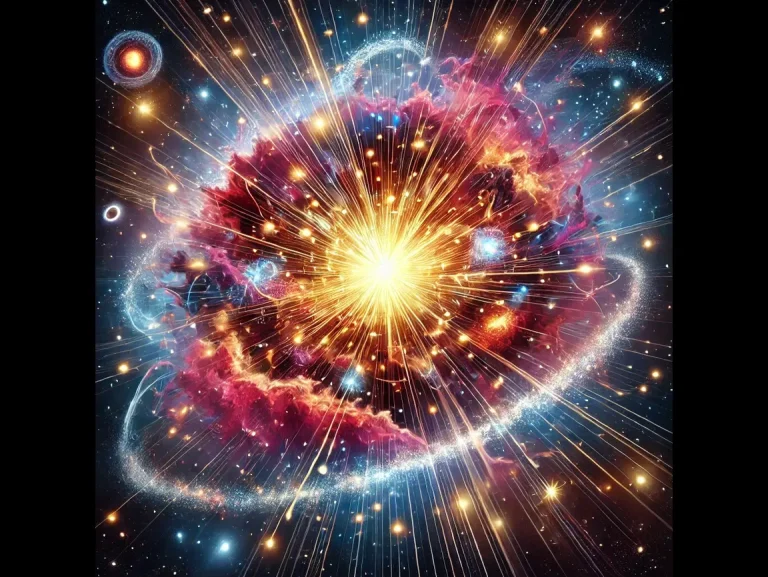 DALL·E 2024-12-01 11.04.57 - A stunning educational illustration depicting the Big Bang, showcasing the moment of the universe's origin with a vibrant cosmic explosion of energy, (1)