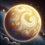 DALL·E 2025-01-04 12.37.07 - A realistic and detailed illustration of the planet Venus in space. The image shows Venus with its thick, yellowish cloud cover and swirling patterns (1)