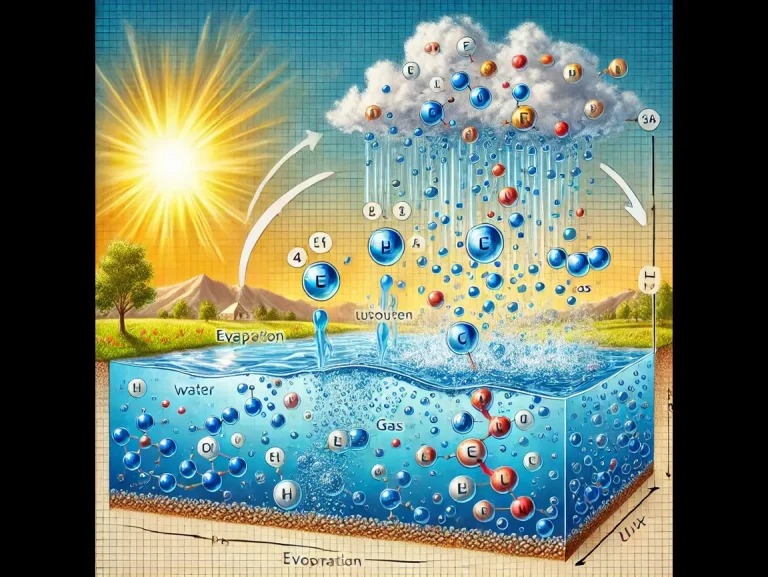 DALL·E 2025-01-15 21.03.30 - A detailed scientific illustration of the evaporation process. The image shows water molecules transitioning from liquid to gas under the effect of he (1)