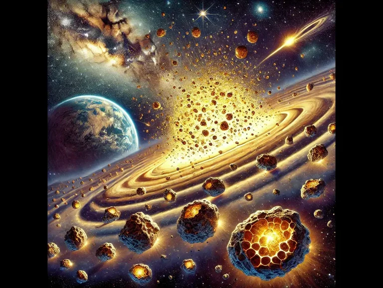 DALL·E 2025-02-26 13.40.19 - An illustration depicting the origin of gold in the universe. The image should show a cosmic event, such as a neutron star collision or a supernova ex (1)